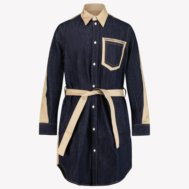 Dsquared2 Filles Robe Bleu Foncé