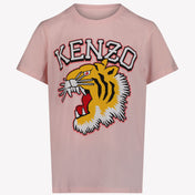 Kenzo Kids Camiseta unissex rosa claro