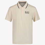 EA7 Boys Polo Ecru