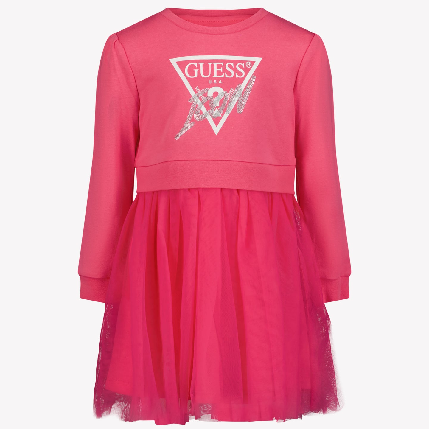 Guess Mädchen Kleid Fuchsia