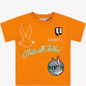Isbjerge baby drenge t-shirt orange