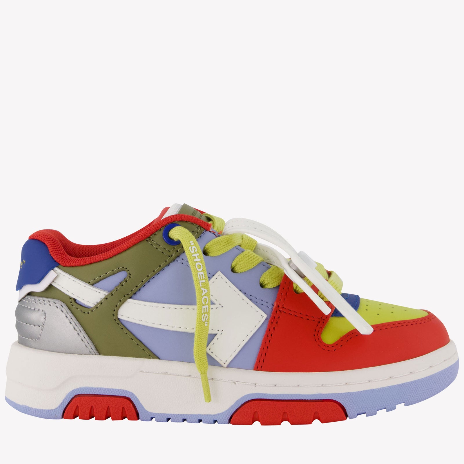 Off-White Fuera de las zapatillas de deporte de los niños de la oficina azul