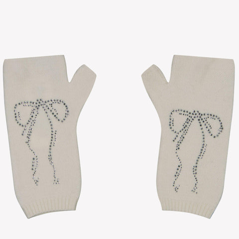 Monnalisa Girls Gloves Offwhite