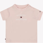 Tommy Hilfiger baby jenter t-skjorte lys rosa