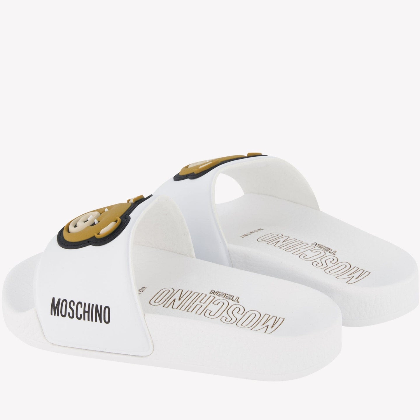 Moschino Kinder Unisex Slippers Wit 25