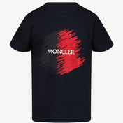 Moncler Kids Biños Camiseta Navy