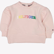 Tommy Hilfiger Baby Girls Sweter jasnoróżowy