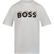 Boss Children's Boys Camiseta blanca