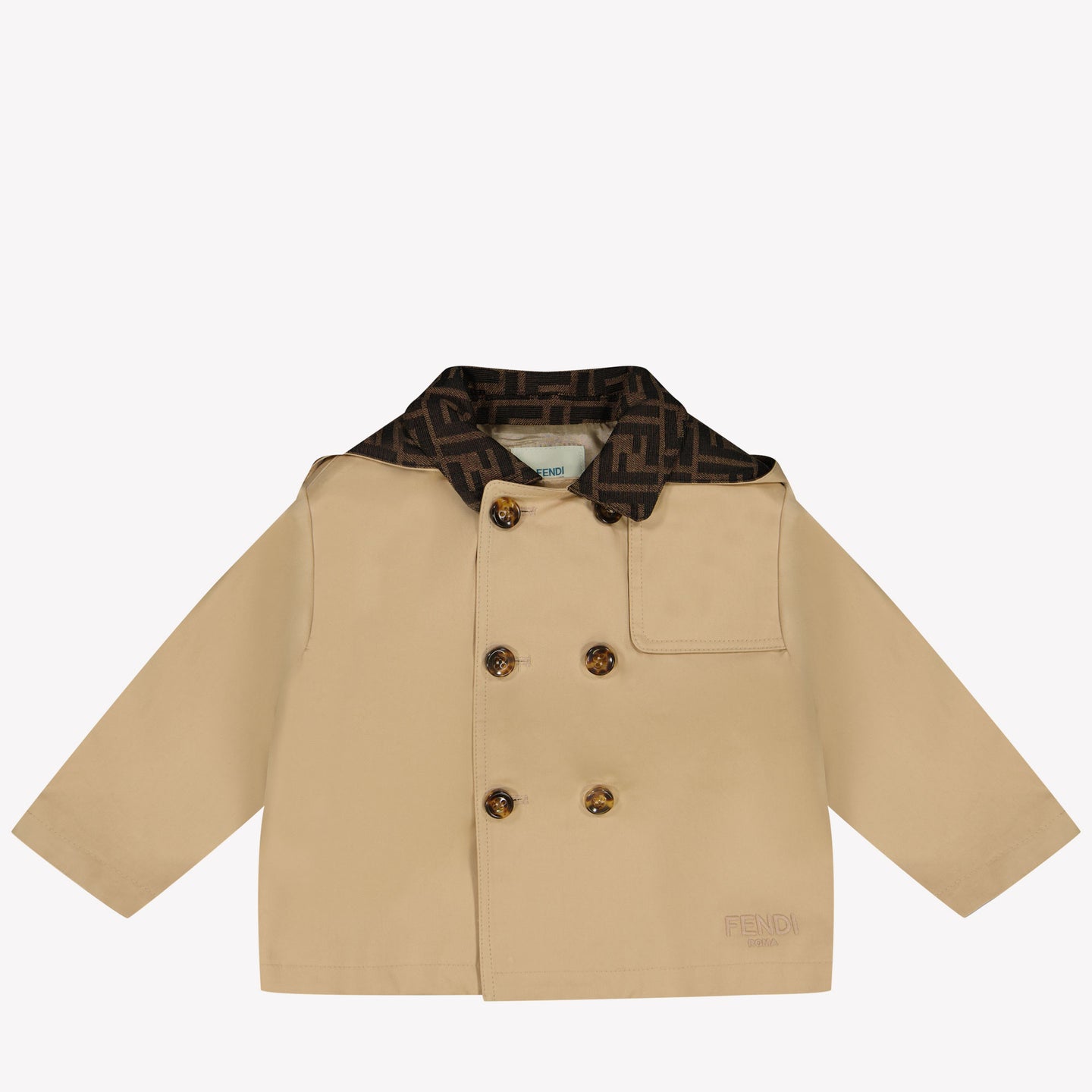 Fendi Bébé Filles Entrelacer Beige