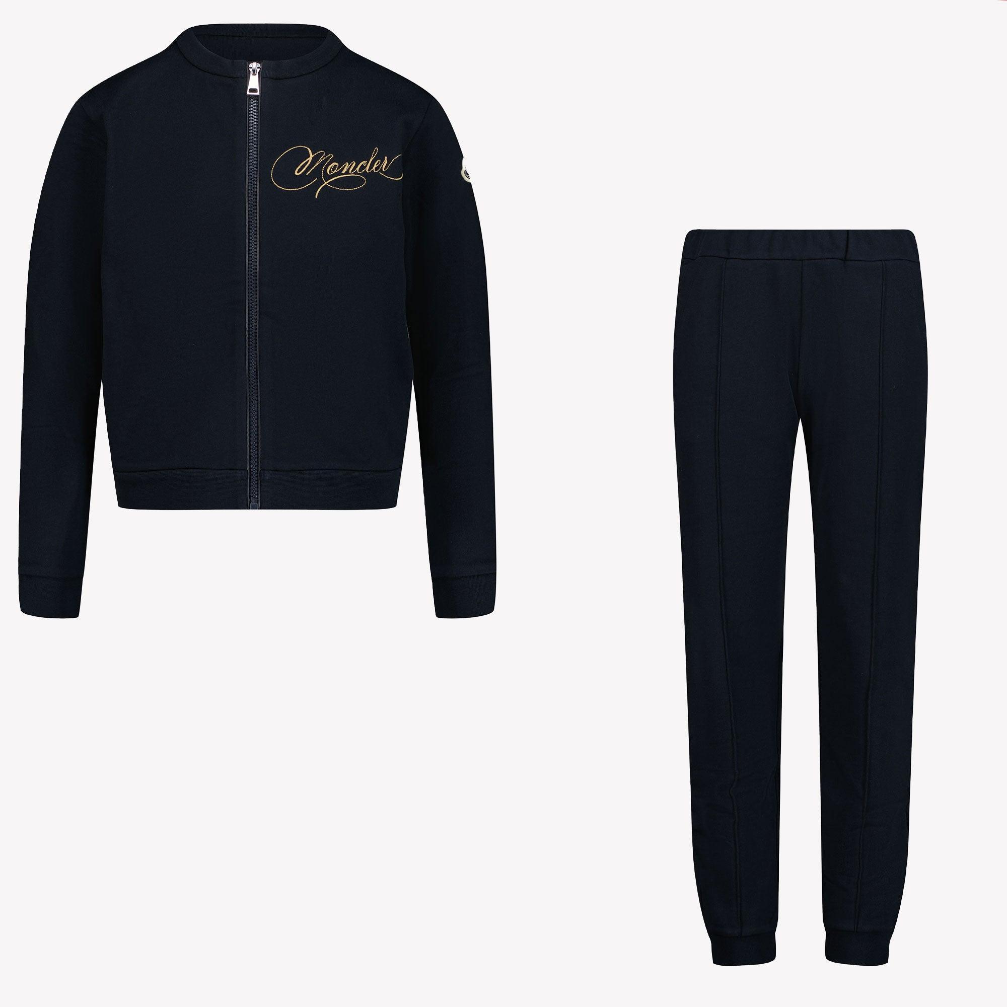 Moncler Children s girls jogging suit in Navy Superstellar
