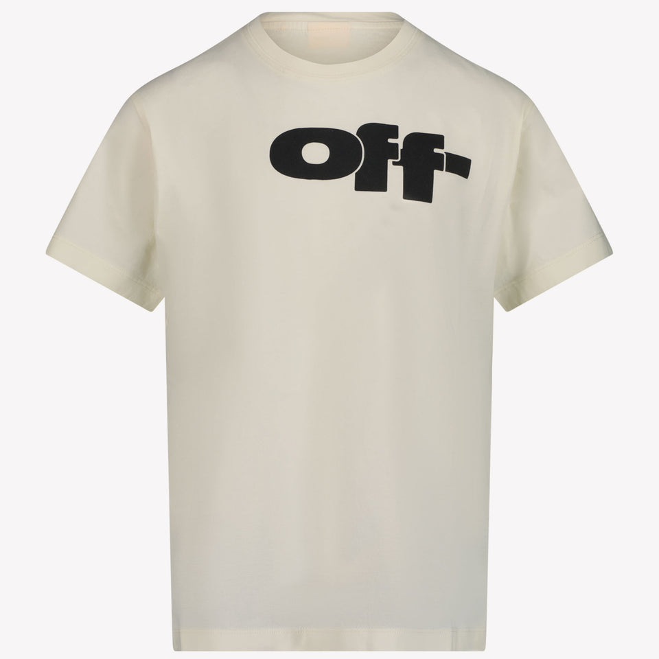 Off-White Jungen T-Shirt aus Weiß