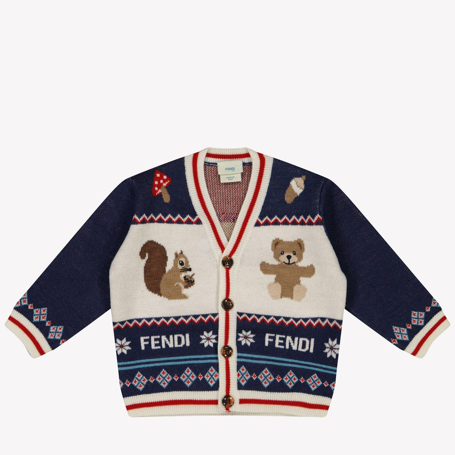 Fendi Baby Jungen Strickjacke Marineblau