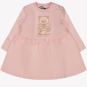 Moschino Meninas de bebê vestem -se rosa claro