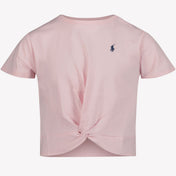 T-shirt per bambini di Ralph Lauren per bambini rosa chiaro