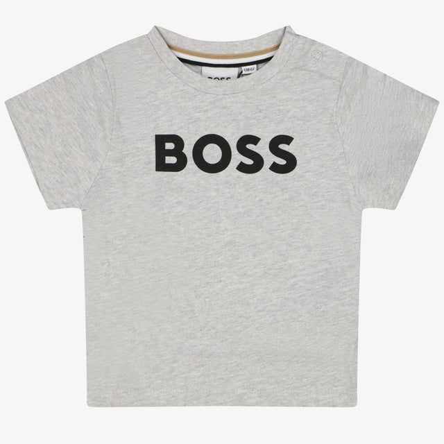 Boss Bebé Chicos Camiseta Gris Claro