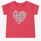 Guess Bambino Ragazze Maglietta dentro Fucsia