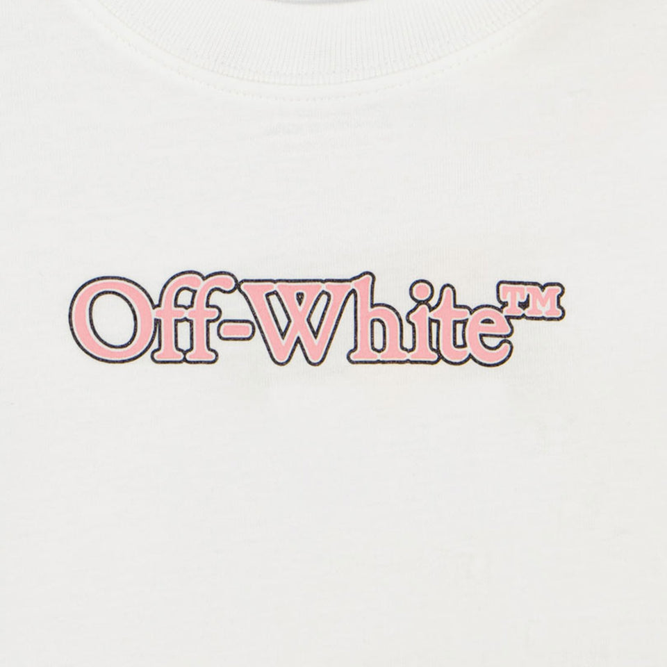 Off-White Bebé Chicas Camiseta en Blanco