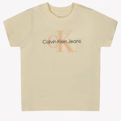 Calvin Klein T-shirt bege de meninos bebês