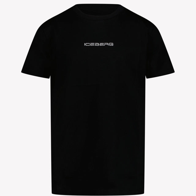Iceberg Kinder Jongens T-shirt Zwart 4Y
