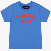 T-shirt dsquared2 per bambini azzurri