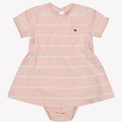 Tommy Hilfiger Baby Girls Vestido de color rosa claro