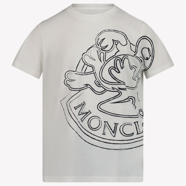 Moncler Jongens T-shirt Wit 4Y