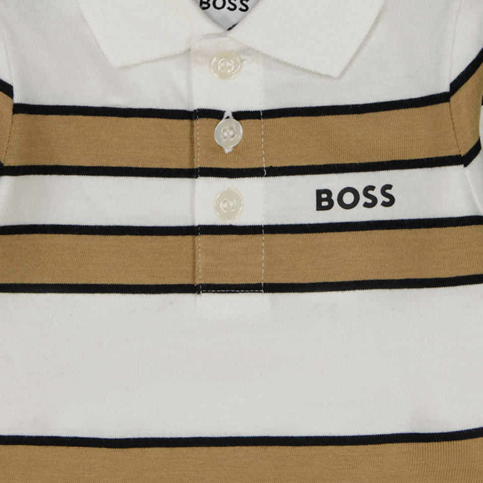 Boss Bambino Ragazzi Polo Bianco