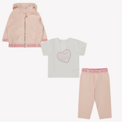 Michael Kors, meninas, traje de jogging rosa claro