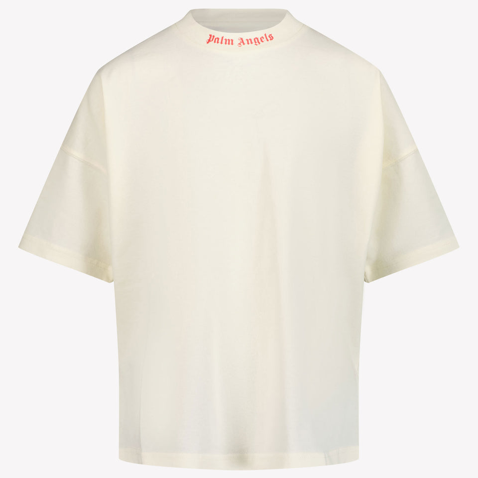 Palm Angels Kinder Meisjes T-Shirt In Off White