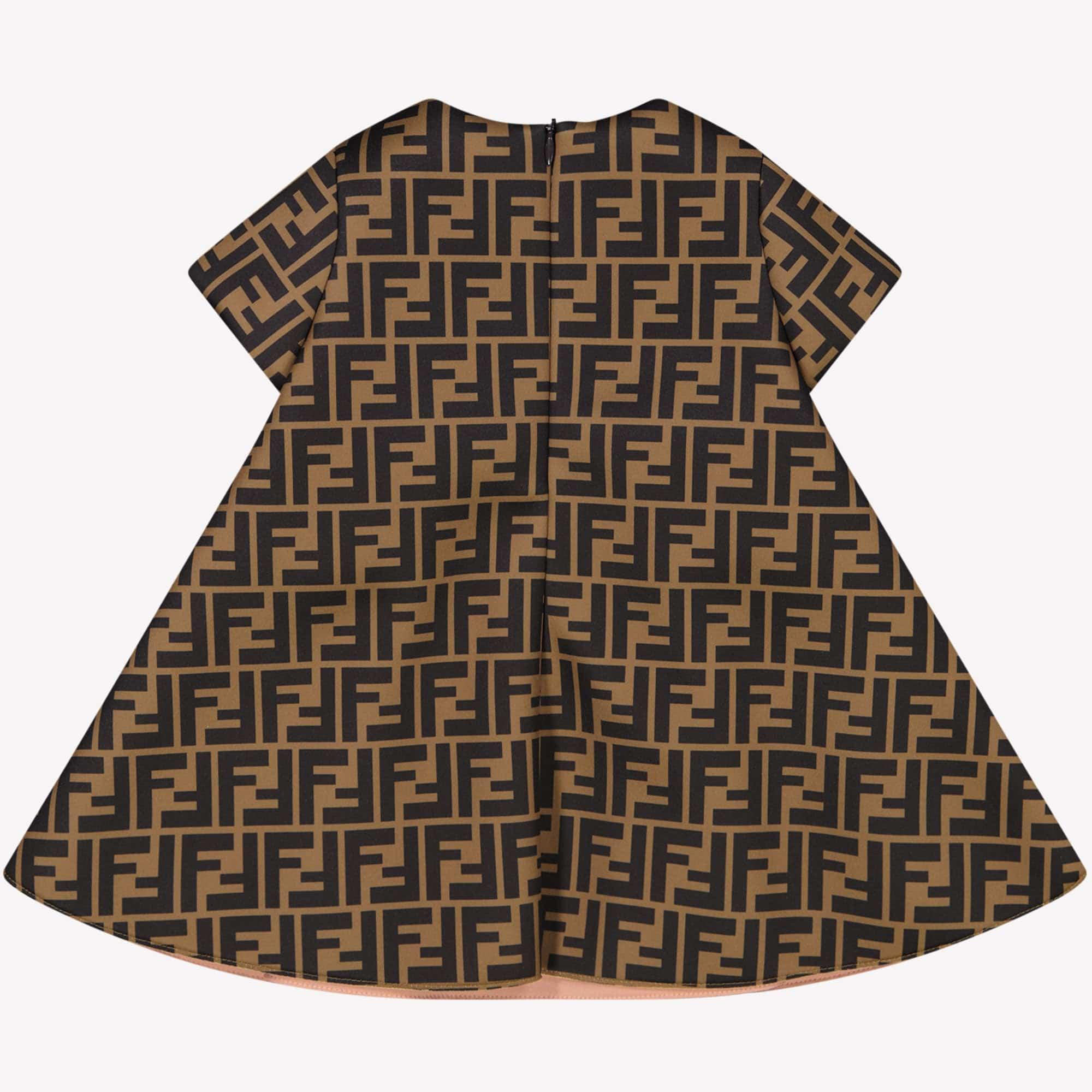 Fendi Bebé Chicas Vestido Marrón – Superstellar