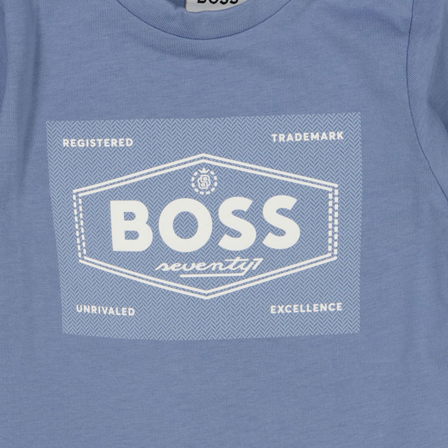 Boss Bebé Chicos Camiseta Azul Claro