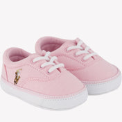 Ralph Lauren baby piger sneakers lyserosa