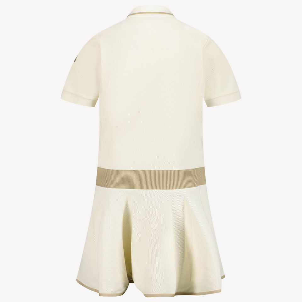 Moncler Niño Chicas Vestido Blanco Roto