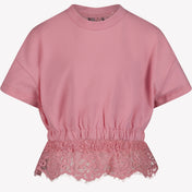 Monennalisa Camiseta para niñas para niños rosa