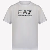 Ea7 barn gutter t-skjorte hvit