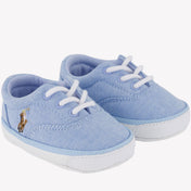 Ralph Lauren baby drenge sneakers lyseblå