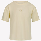 Calvin Klein Jenter t-skjorte lys beige