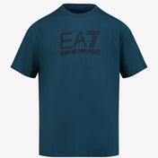 EA7 Kids T-shirt för pojkar Petrol