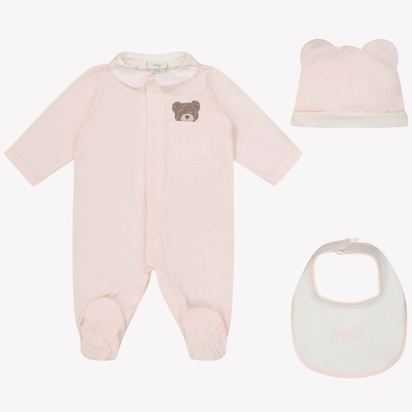 Fendi Baby unisex box suit Light Pink