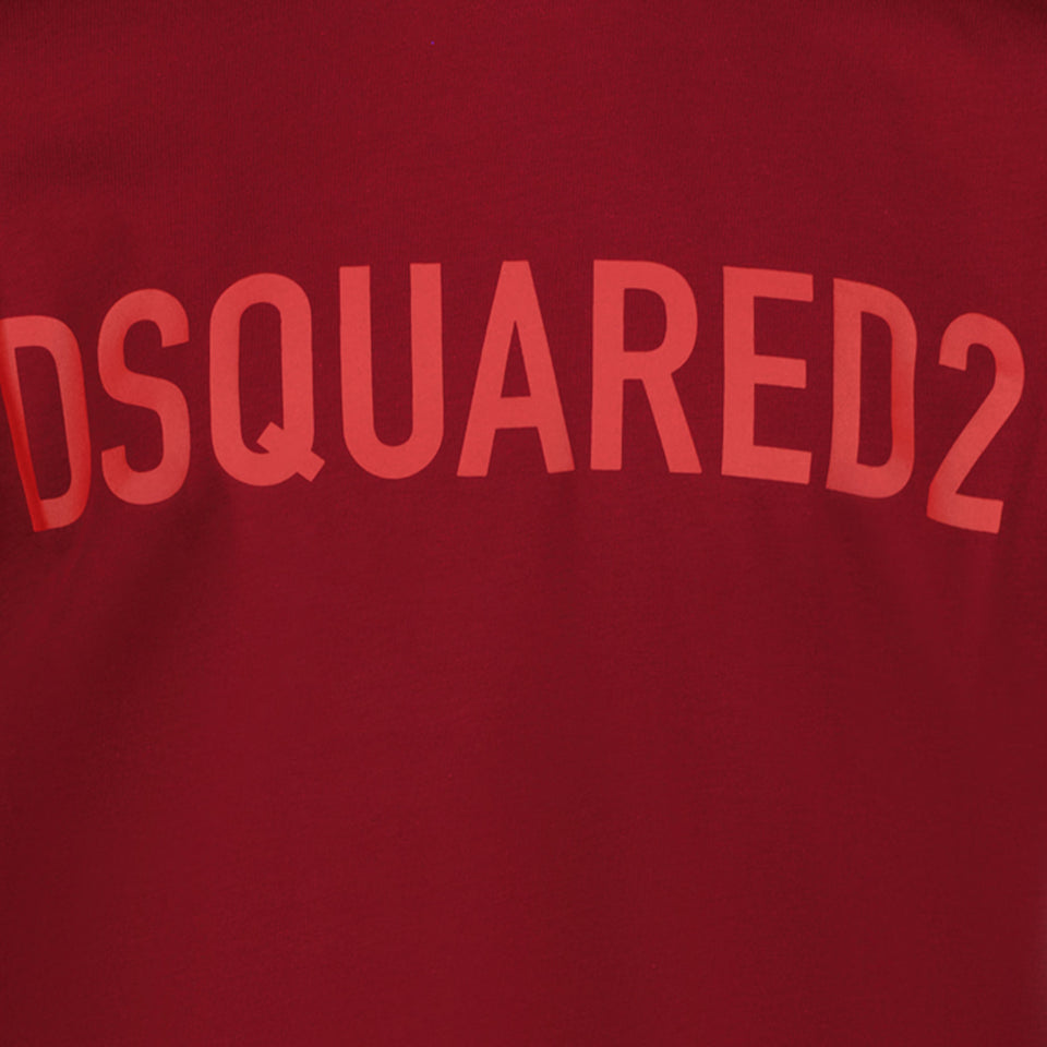 Dsquared2 Garçons T-shirt Bordeaux