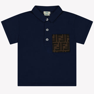 Fendi Baby Jungen Polo in Marineblau