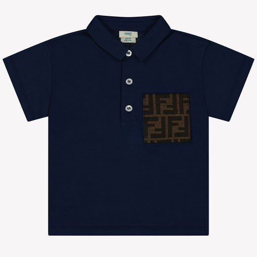 Fendi Baby Jungen Polo in Marineblau