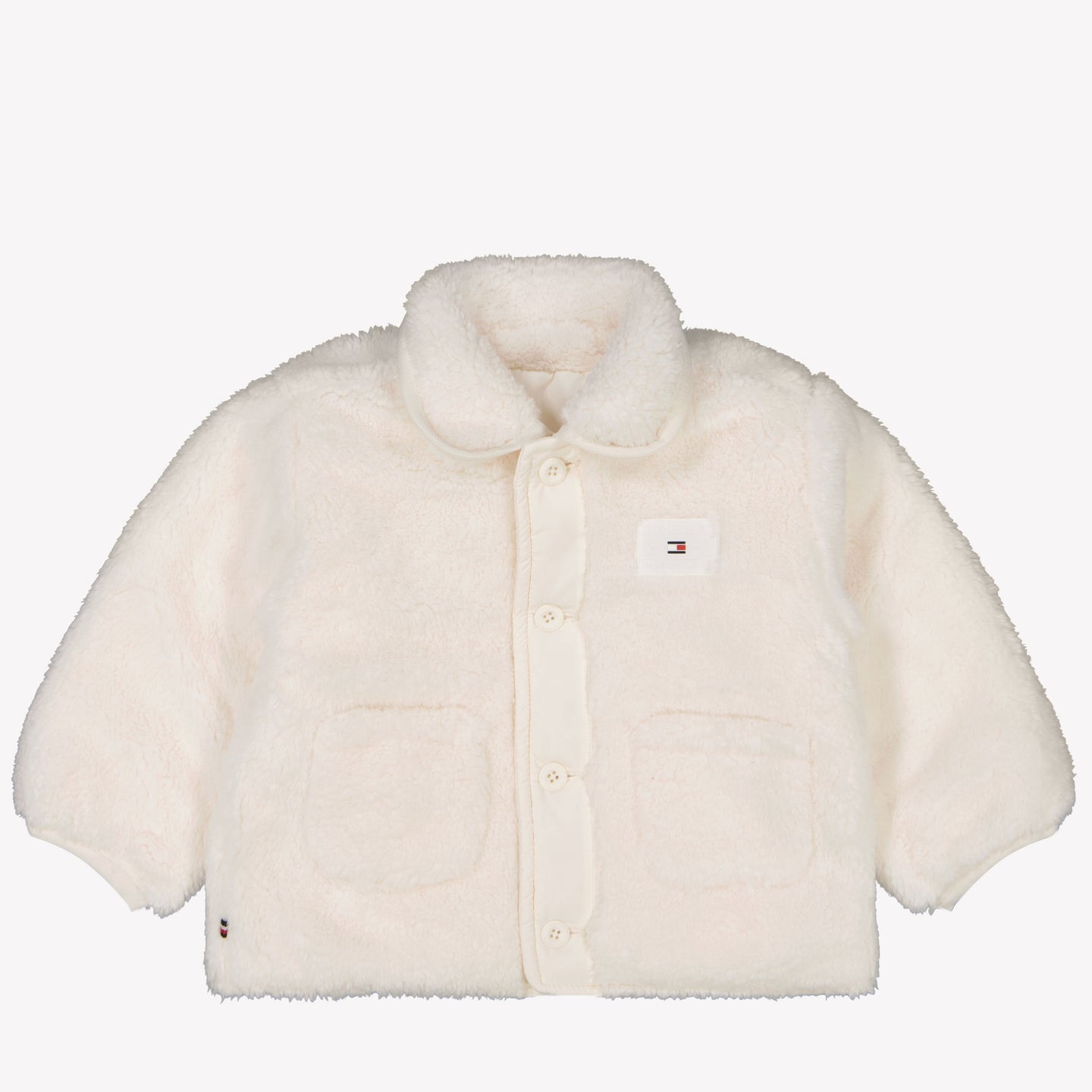 Fendi Chaqueta de piel sintética de bebé en blanco