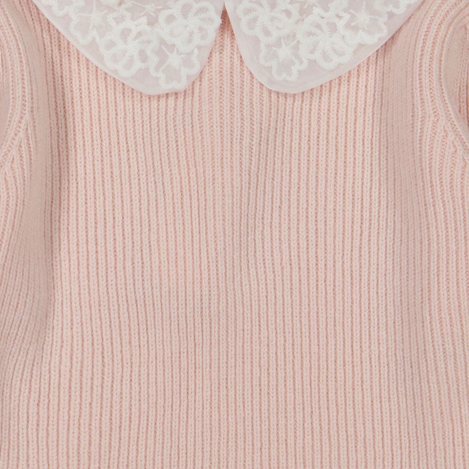 Tartine et chocolat baby girls sweater Light Pink