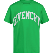 T-shirt de garotos infantis Givenchy Green