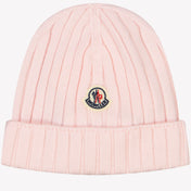 Moncler Bebé unisex sombrero rosa claro