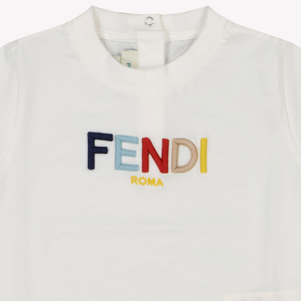 Fendi Bébé Unisexe T-shirt Blanc