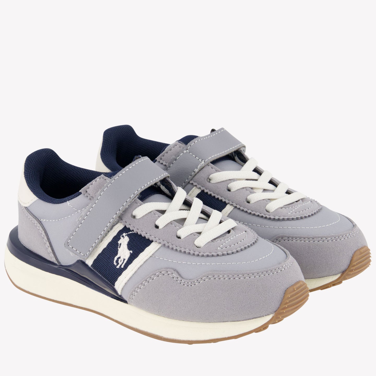 Ralph Lauren Train 89 Sports PS Garçons Baskets Gris