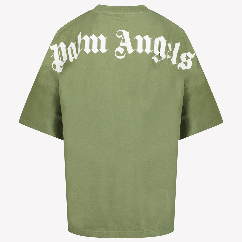 Palm Angels Enfant Garçons T-shirt Vert Foncé