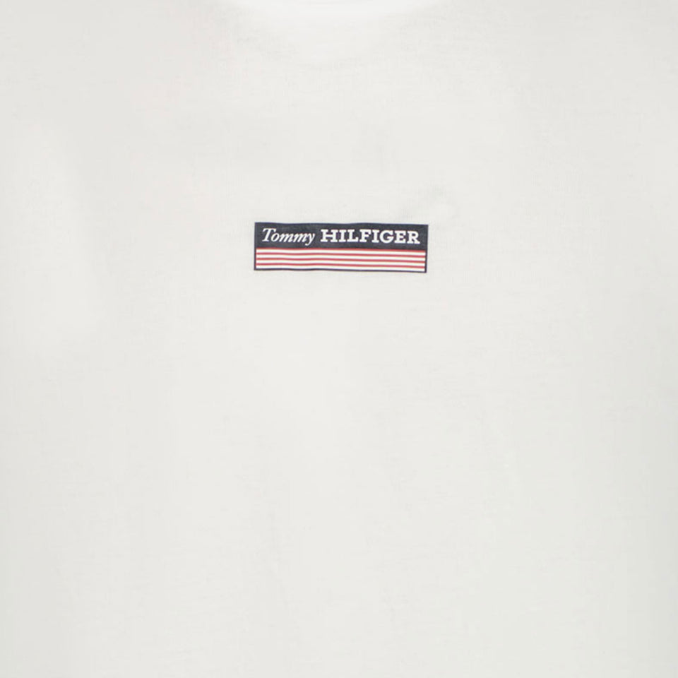 Tommy Hilfiger Niño Chicos Camiseta Blanco